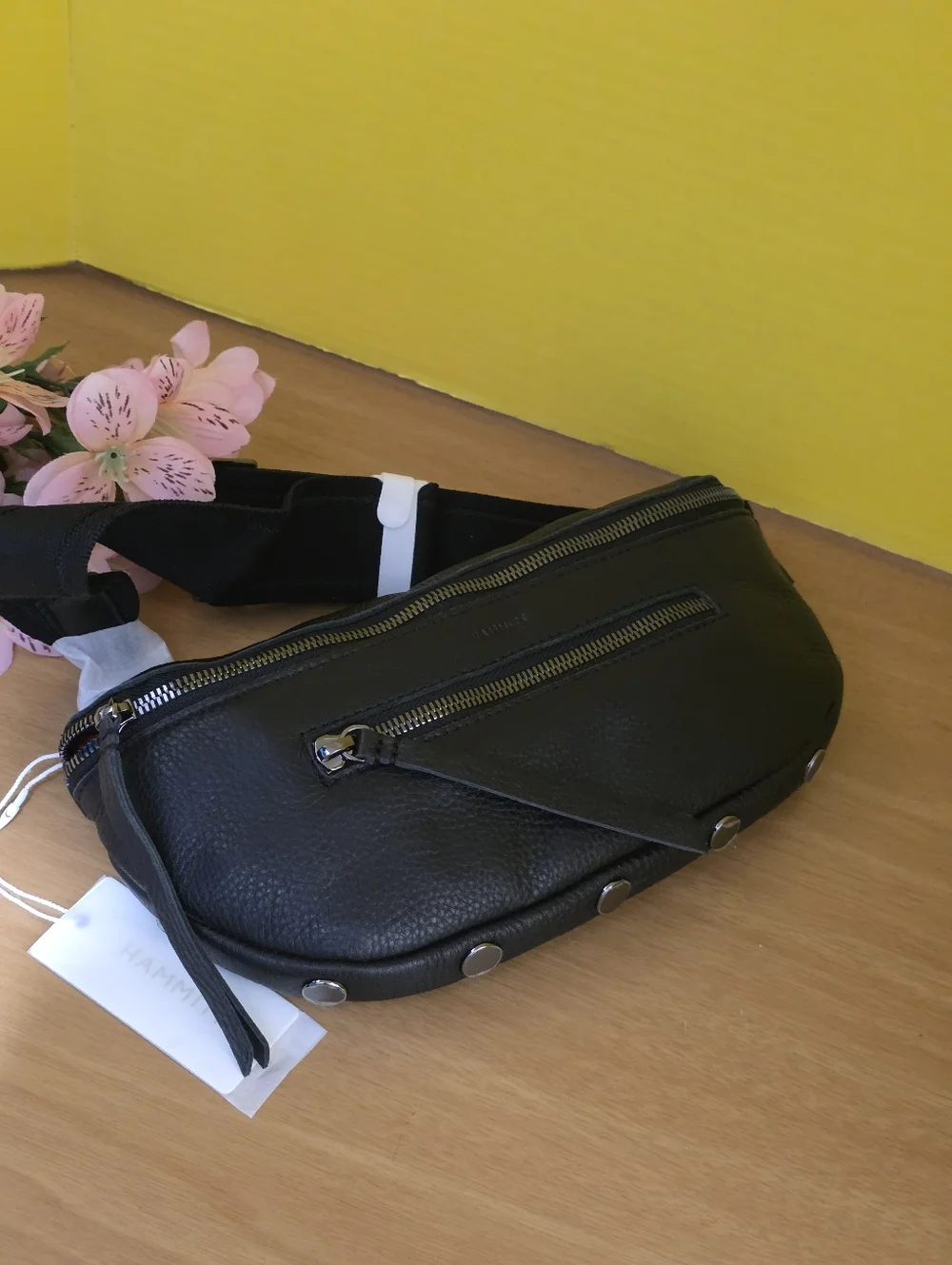 Hammitt Black  Leather MD Charles Crossbody Bag - Picture 3 of 6